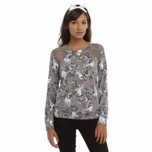 Disney Princesses Floral Sweater NWT JRS SM